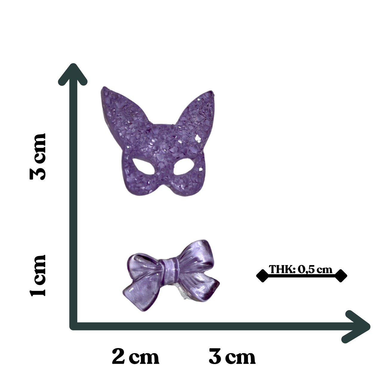 Crystal Druzy Cat Keychain Silicone Mold Set | Cat with Bow Resin Mold Silicone Mold Ideas Decor Shop