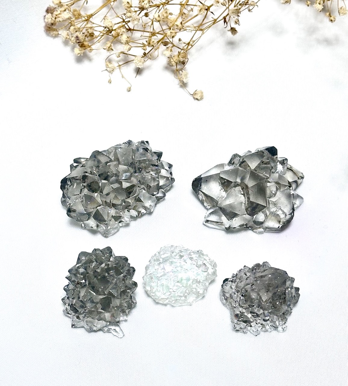 Stunning 5pcs Resin Crystal Cluster Jewelry Silicone Mold Set Silicone Mold Ideas Decor Shop