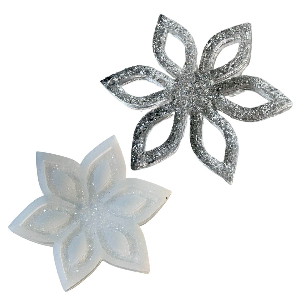 Shine Crystal Coaster Flower Resin Mold Silicone Mold Ideas Decor Shop