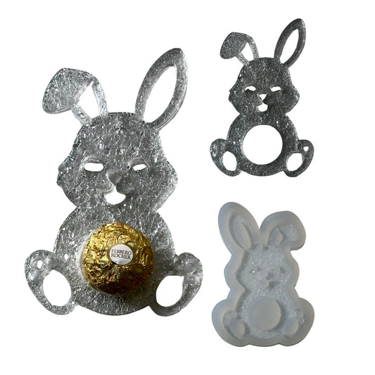 Sparkly Crystal Bunny Resin Silicone Mold for Candy Holder Silicone Mold Ideas Decor Shop