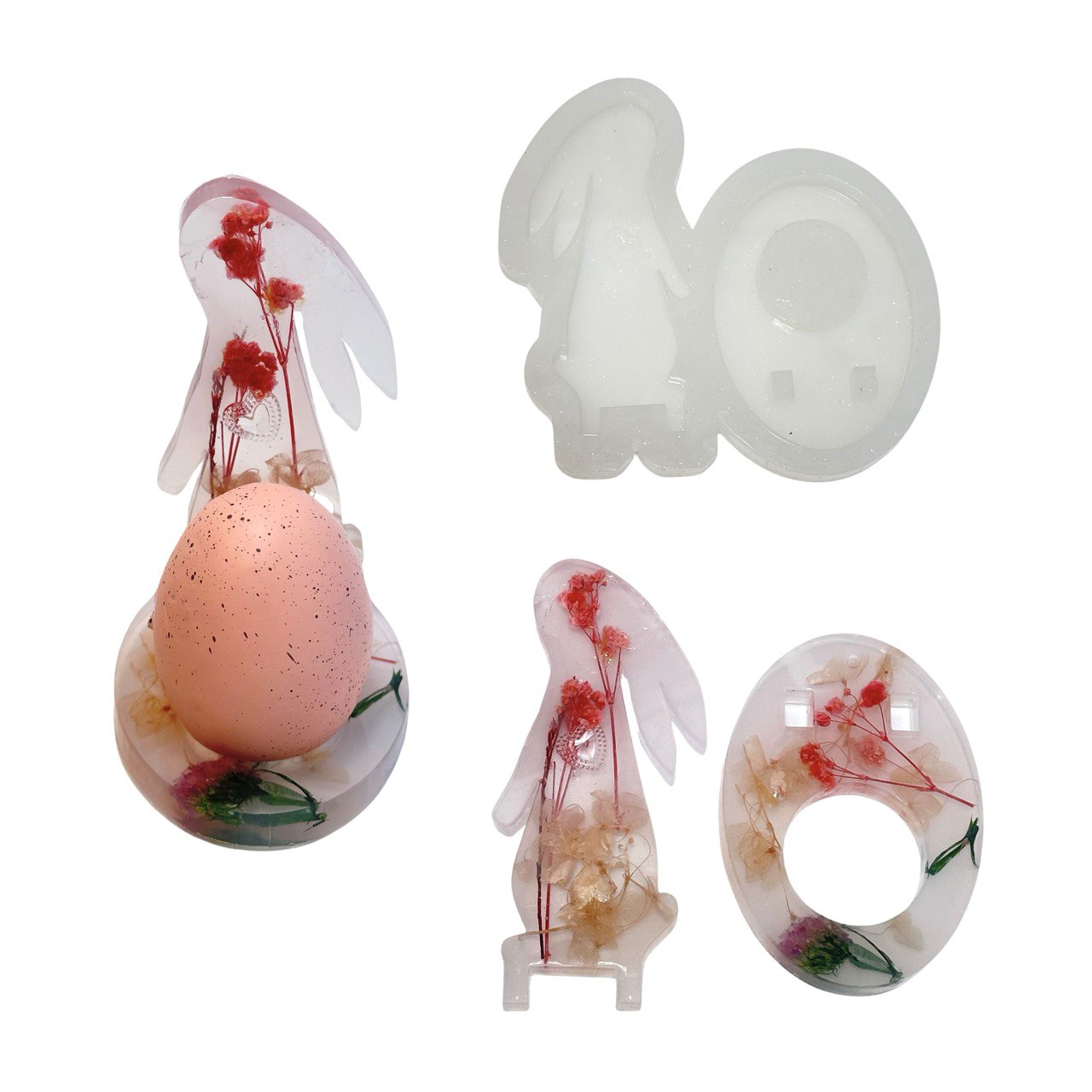 DIY Easter Bunny Egg Holder Mold - Silicone Freestanding Silicone Mold Ideas Decor Shop
