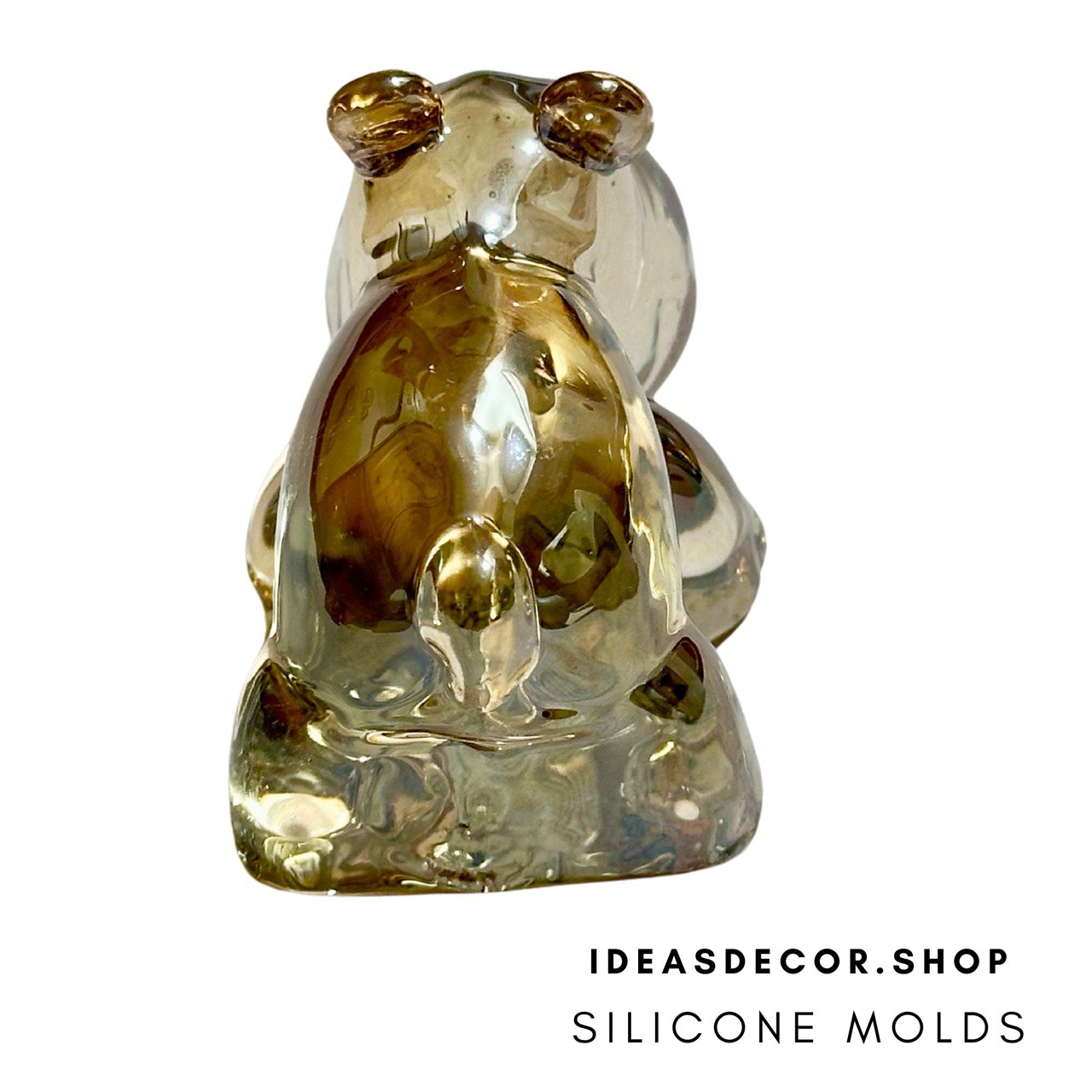 Large Hippo Figurine Silicone Mold for Resin Art Large Hippo Figurine