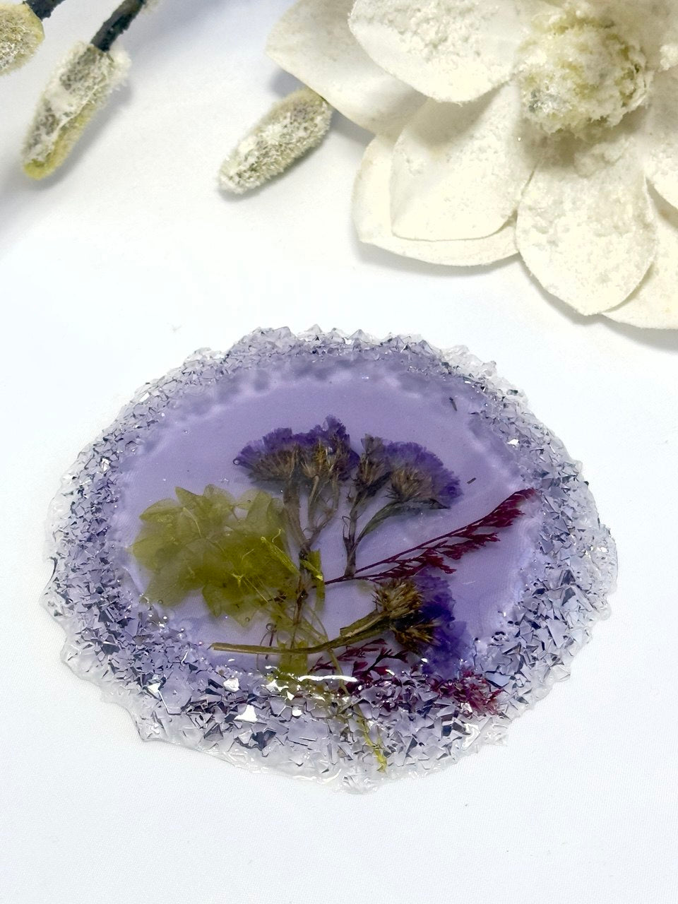 Crystal Edged Coasters - Jewelry Trays Mold - Round Silicone for Stunning Shine