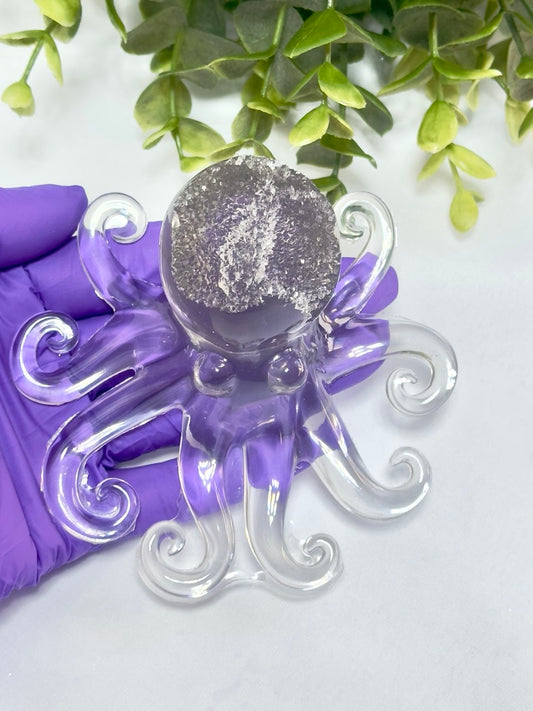 Crystal Druzy Octopus Silicone Mold for Resin Crafts and Jewelry Design