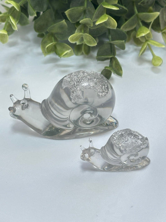 Druzy Snail Silicone Mold - Set of 2 Resin Art Molds for Crystal and Epoxy Ornaments