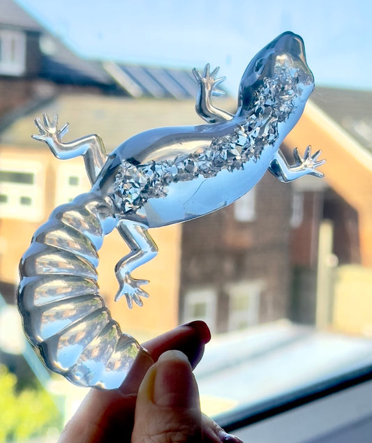 Crystal Druzy Lizard Mold - DIY Resin Decoration Supply for Gemstone Crafts