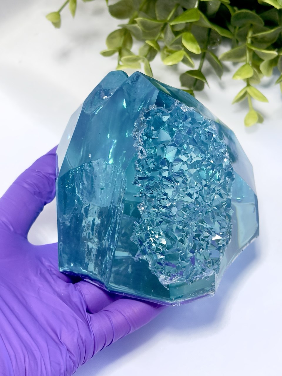 Sparkling Geode Resin Mold - XL Silicone for Stunning Candle Decor and Crafts