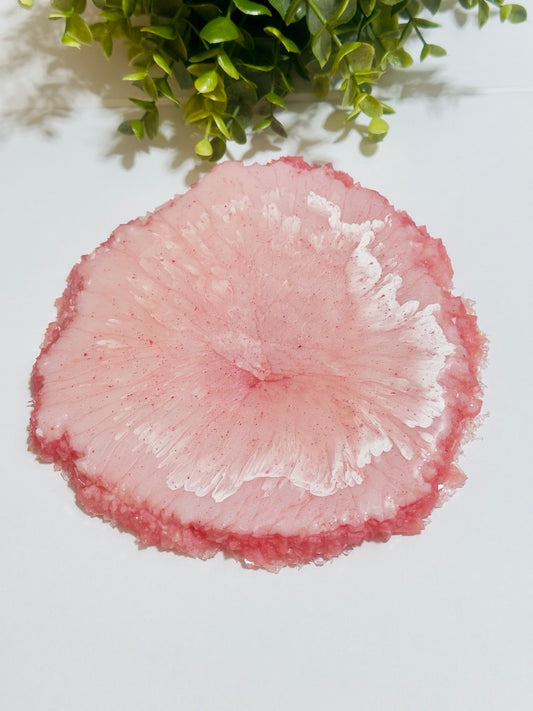 Irregular Resin Tray Mold with Crystal Edges - Silicone Craft Form for Chic Serving Platters