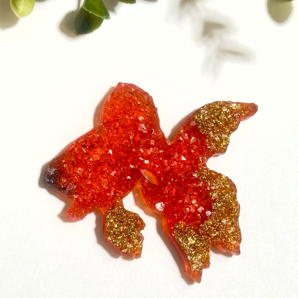 Sparkling Goldfish Pendant Resin Mold for DIY Crystal Jewelry Making