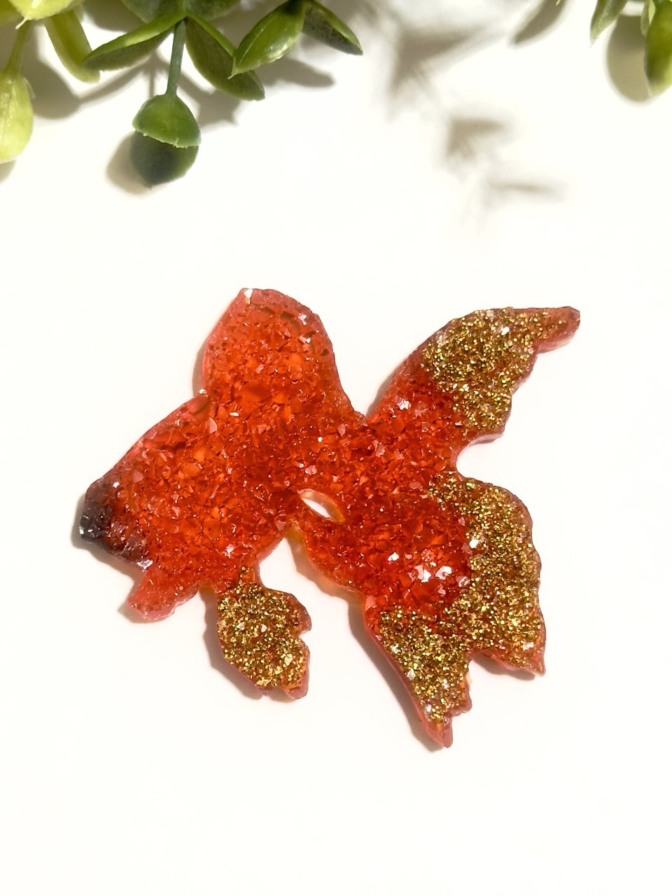 Sparkling Goldfish Pendant Resin Mold for DIY Crystal Jewelry Making