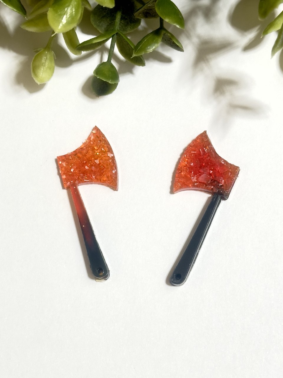 Sparkling Crystal Axe Pendant Resin Mold - Create Unique DIY Jewelry