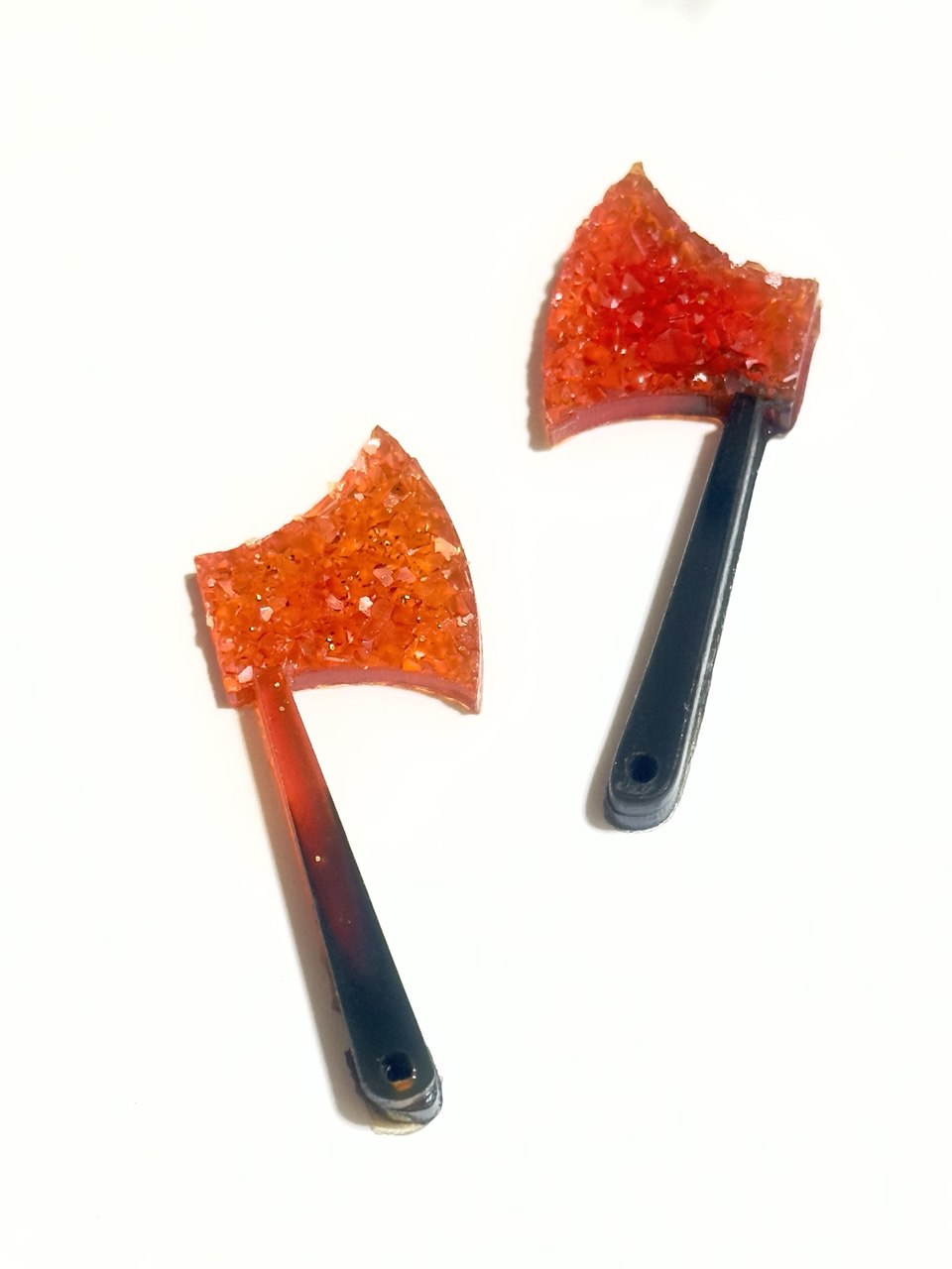 Sparkling Crystal Axe Pendant Resin Mold - Create Unique DIY Jewelry
