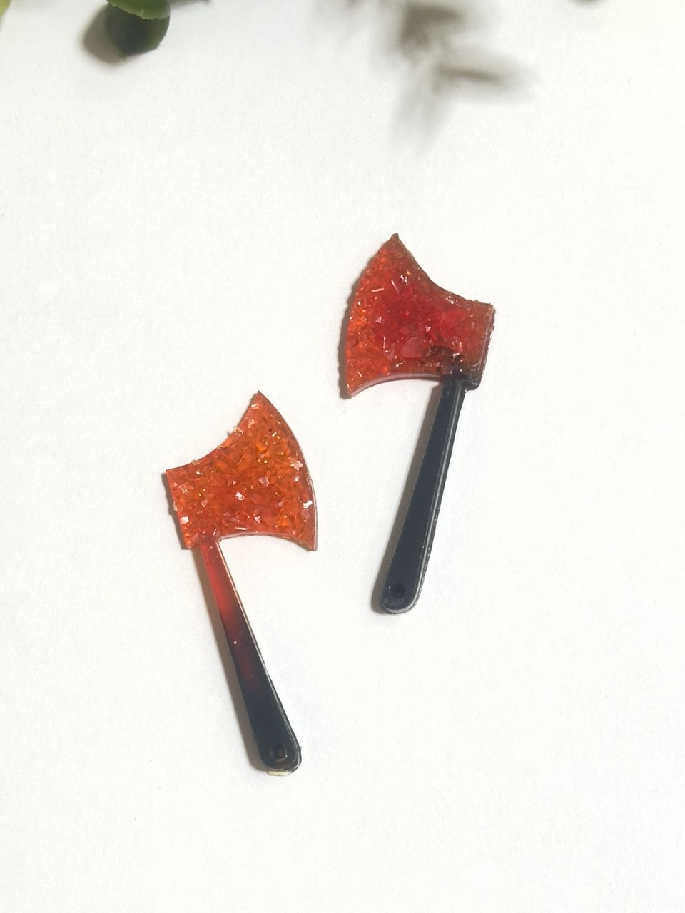Sparkling Crystal Axe Pendant Resin Mold - Create Unique DIY Jewelry