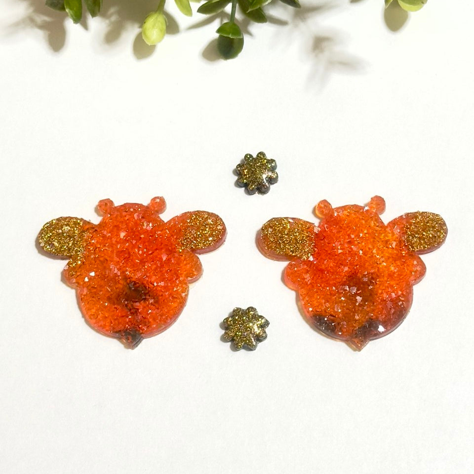 Cute Crystal Druzy Bees Kit for Making Unique Resin Jewelry