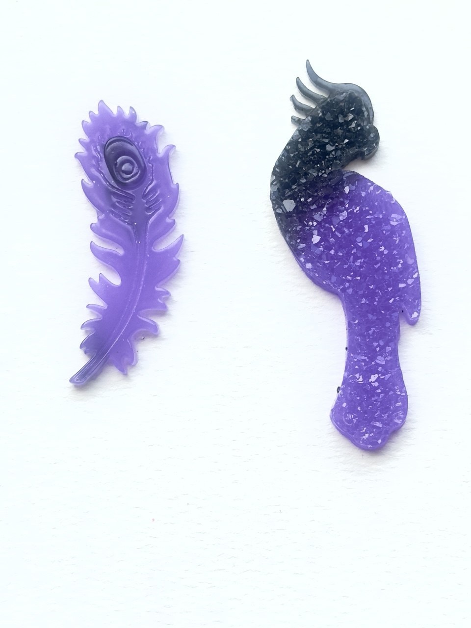 Crystal Resin Mold Set - Feather and Parrot Pendant Silicone Mold Kit