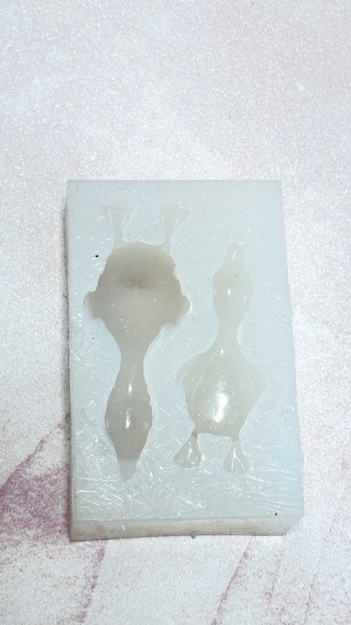2 Pieces 3D Glossy Duck Silicone Mold