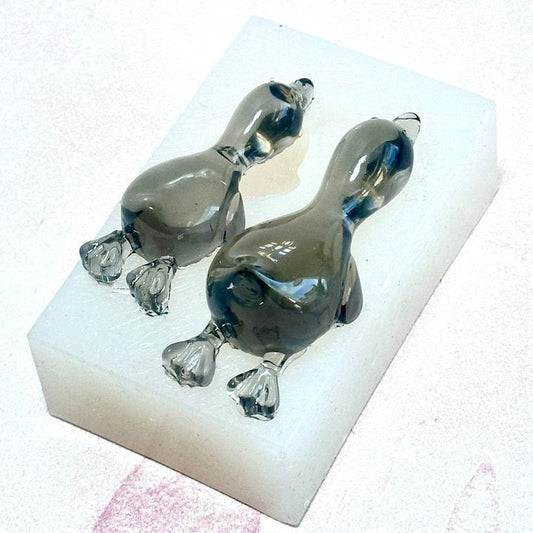 2 Pieces 3D Glossy Duck Silicone Mold