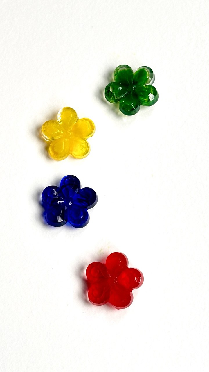 3D Floral Silicone Molds with 4 Unique Crystal Flower Designs