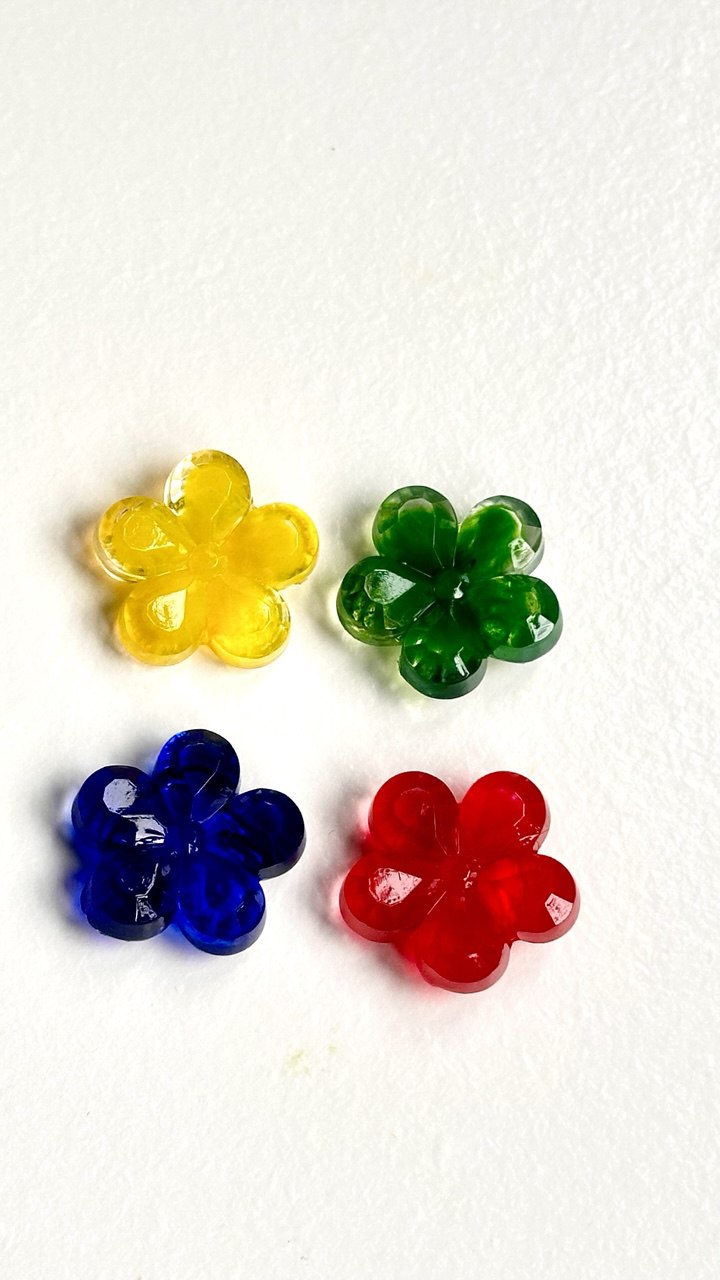 3D Floral Silicone Molds with 4 Unique Crystal Flower Designs