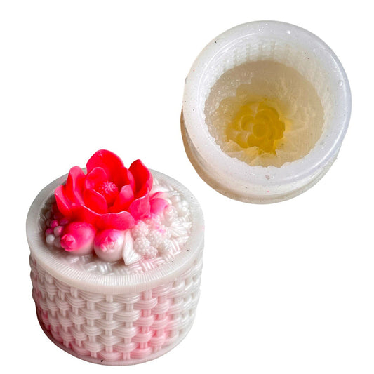 Flower Fruits Basket Shape Silicone Mold for DIY Flower