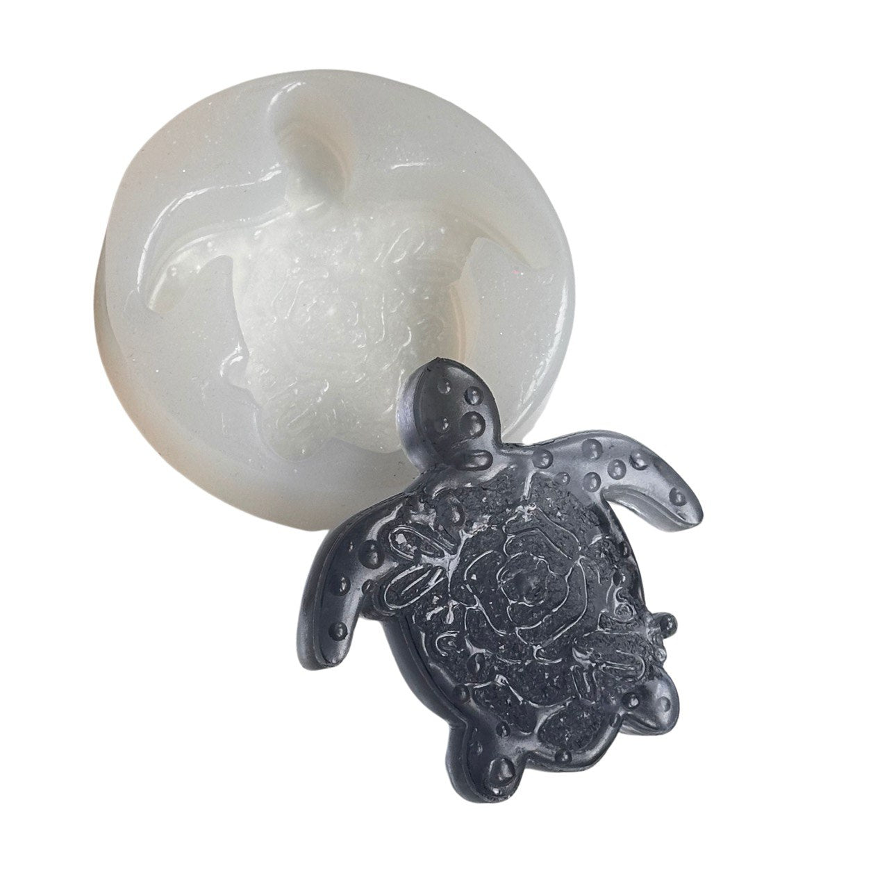 Turtle Rose Silicone Mold for DIY Flower Inspired Candles or Soaps
