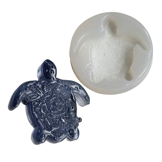 Turtle Rose Silicone Mold for DIY Flower Inspired Candles or Soaps