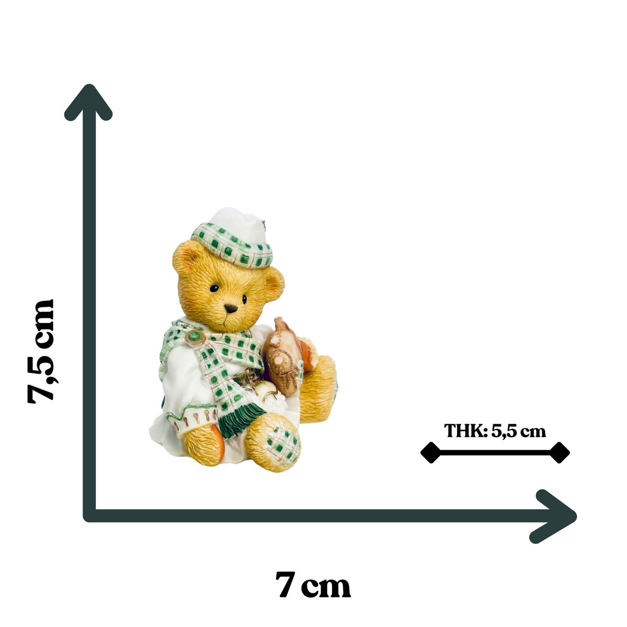 Silicone Mold - Scottish Bear with Bagpipes