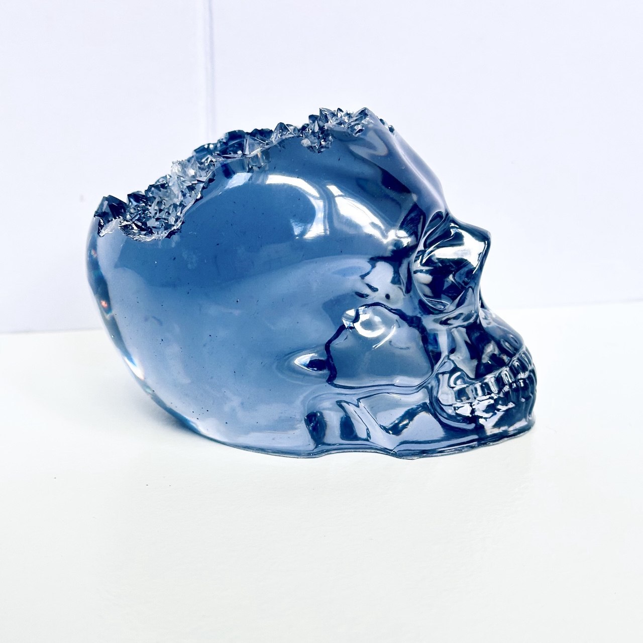 Large Crystal Geode Skull Silicone Mold