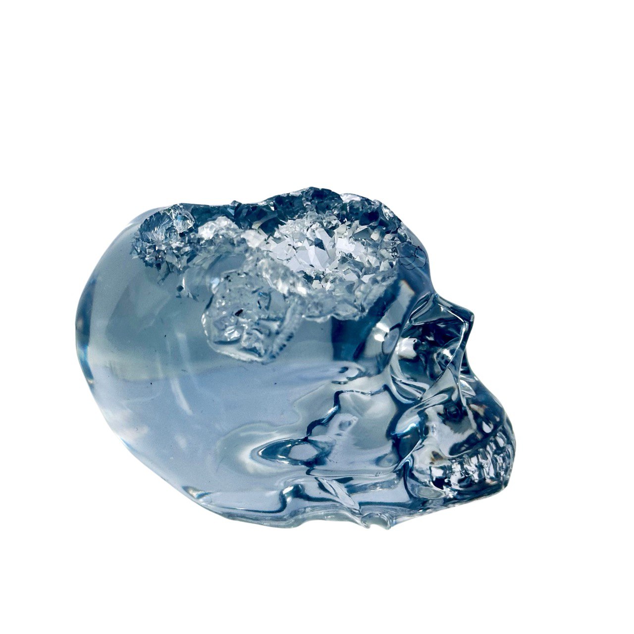 Small Crystal Geode Skull Silicone Mold
