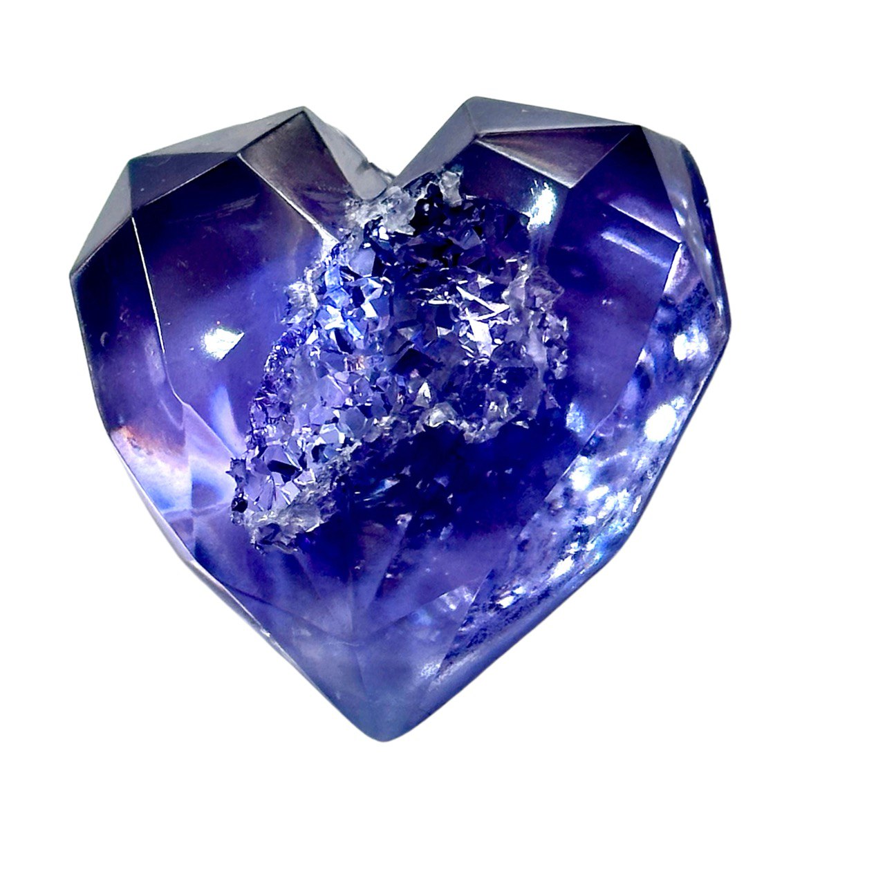 Heart Shaped Silicone Mold for Resin Crafting – Druzy Geode