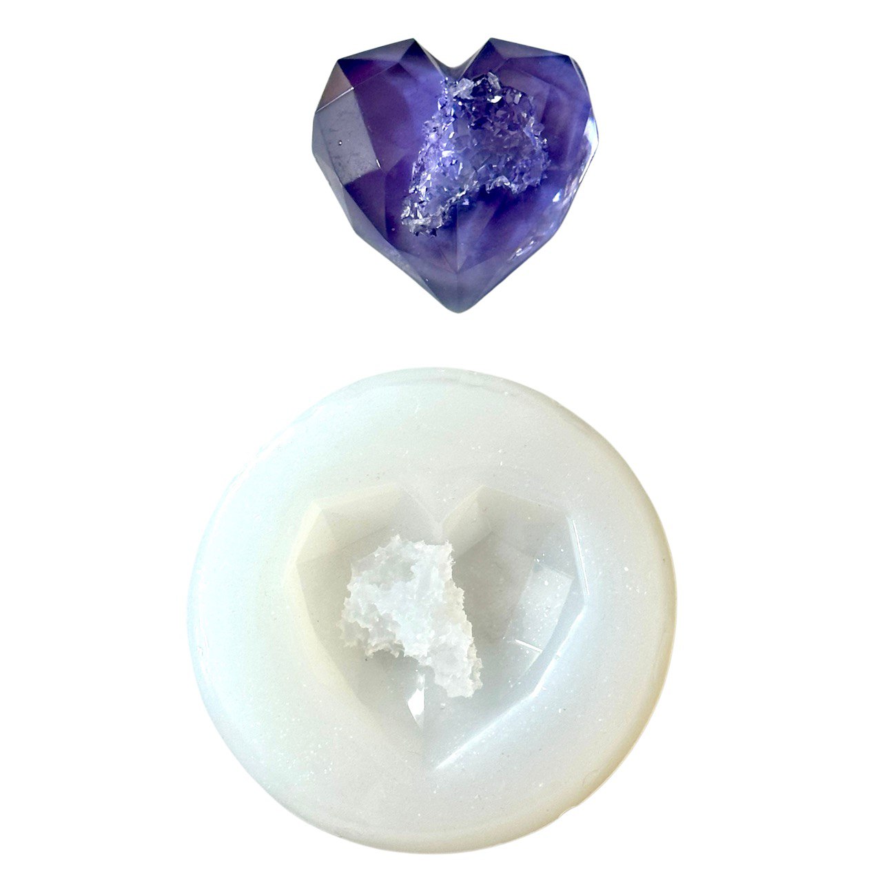Heart Shaped Silicone Mold for Resin Crafting – Druzy Geode