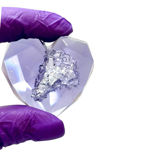 Heart Shaped Silicone Mold for Resin Crafting – Druzy Geode