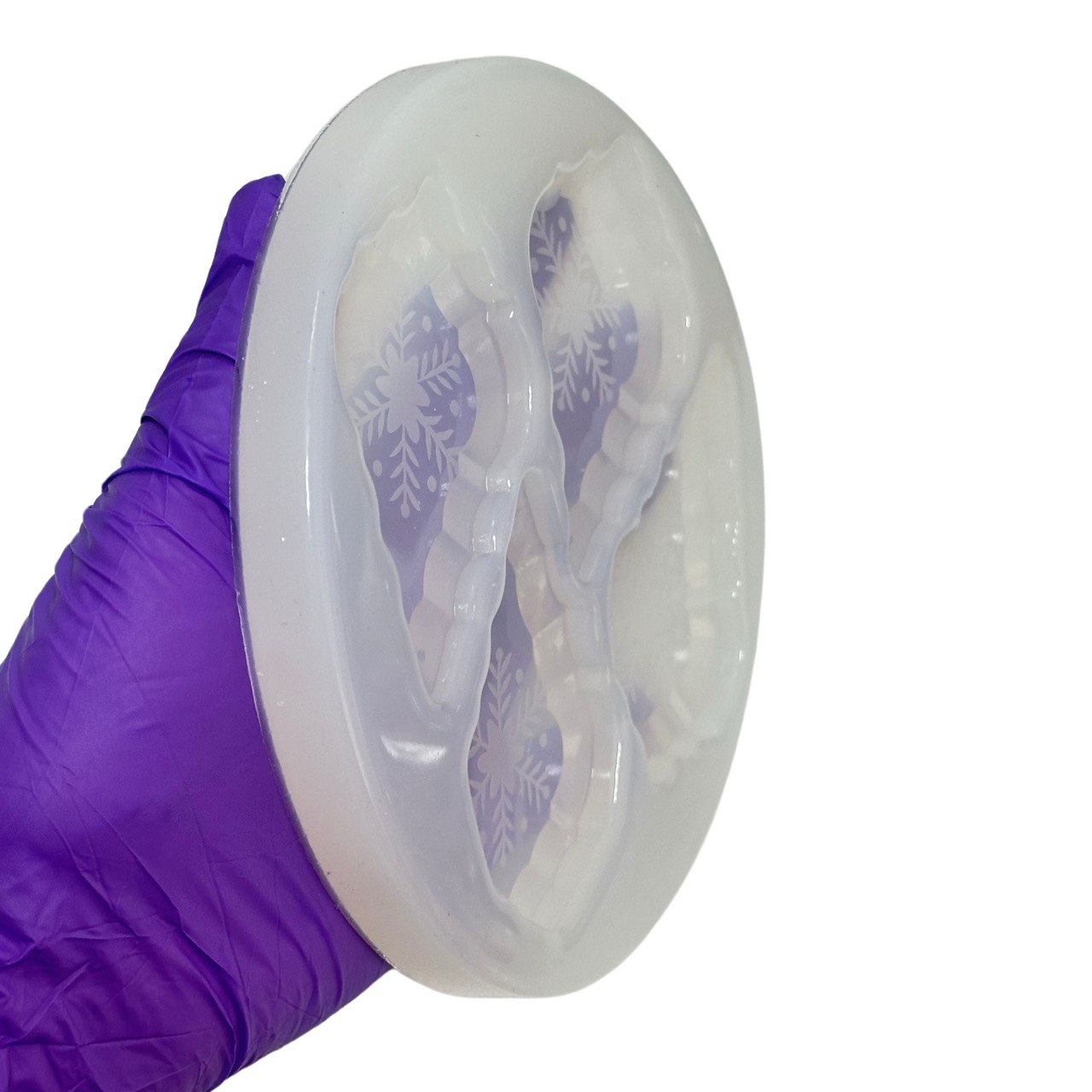 4 Crystal Silicone Mold Engraved Ornament