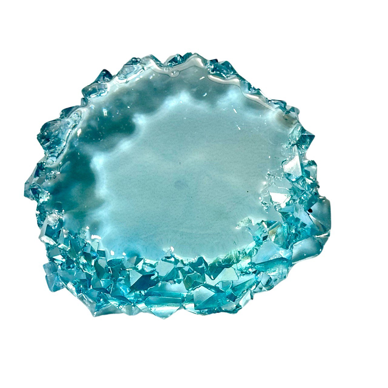 Crystal Edge Silicone Mold – Round Resin Mold for Brooch, Magnets, Floral Art and More