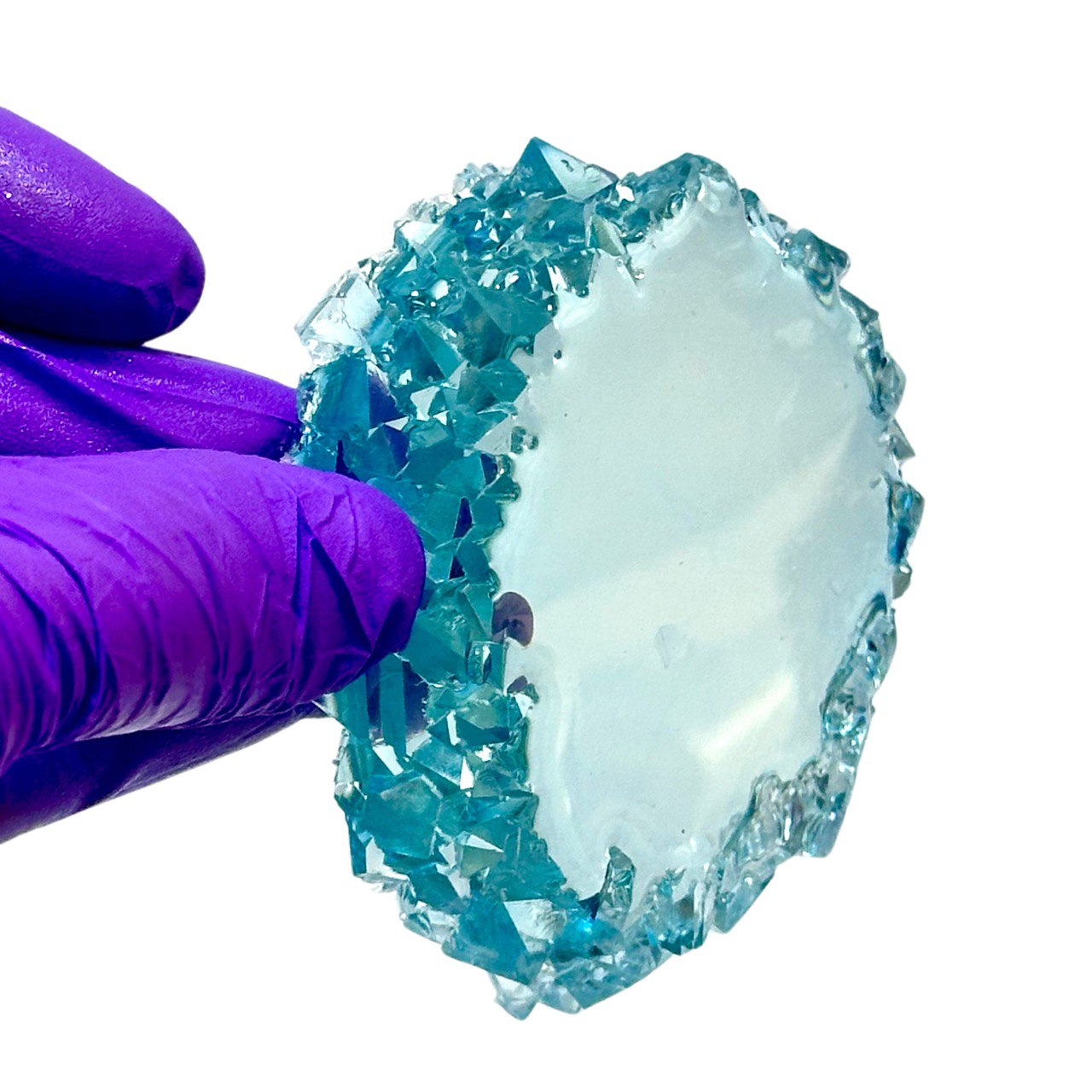 Crystal Edge Silicone Mold – Round Resin Mold for Brooch, Magnets, Floral Art and More
