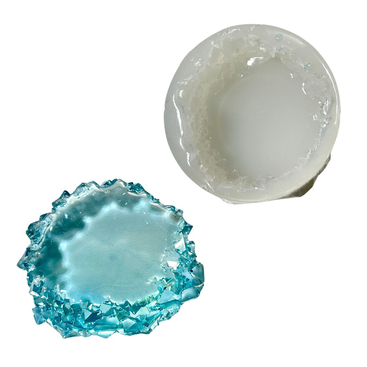 Crystal Edge Silicone Mold – Round Resin Mold for Brooch, Magnets, Floral Art and More