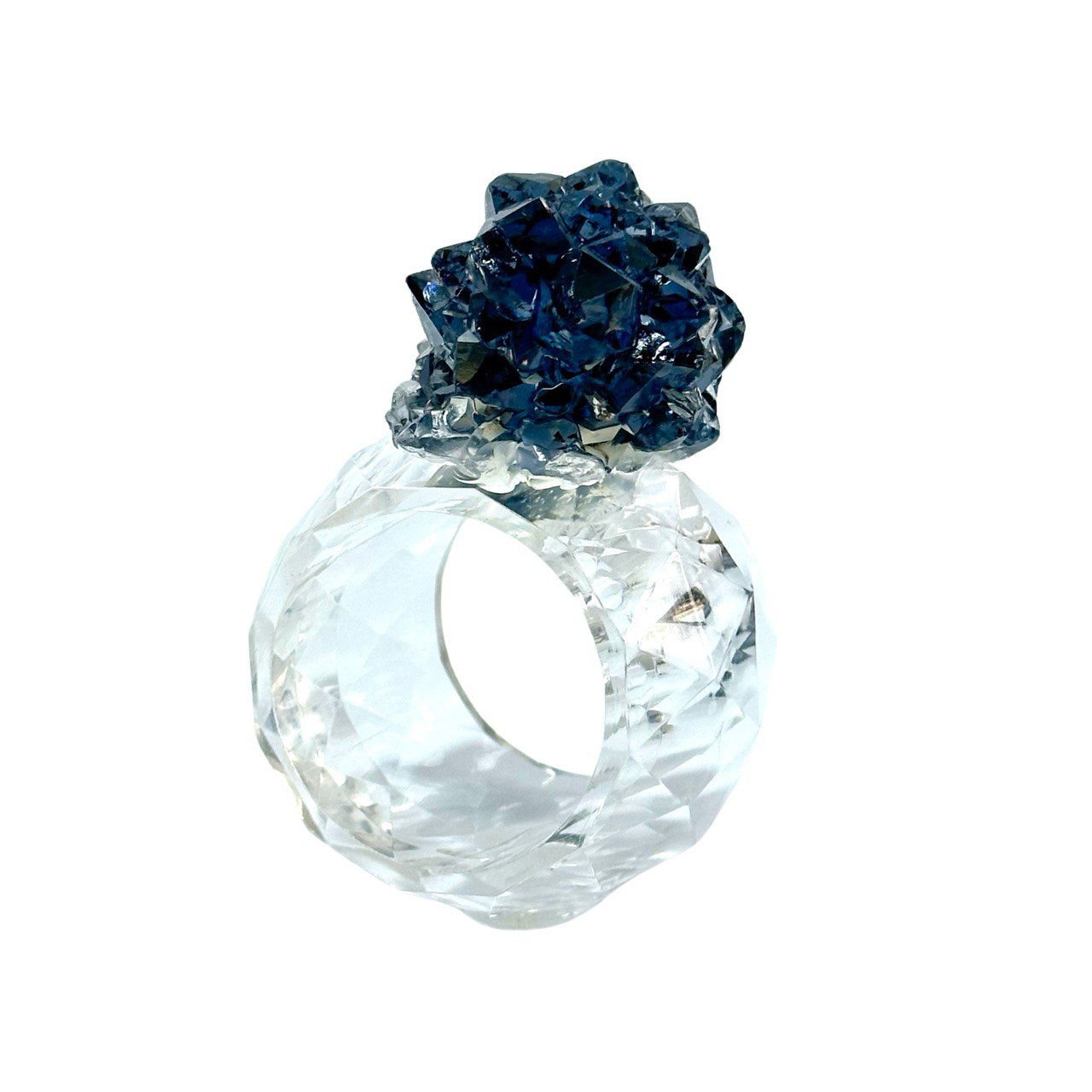 2 pc Crystal Cluster Ring Shapes Silicone Moulds