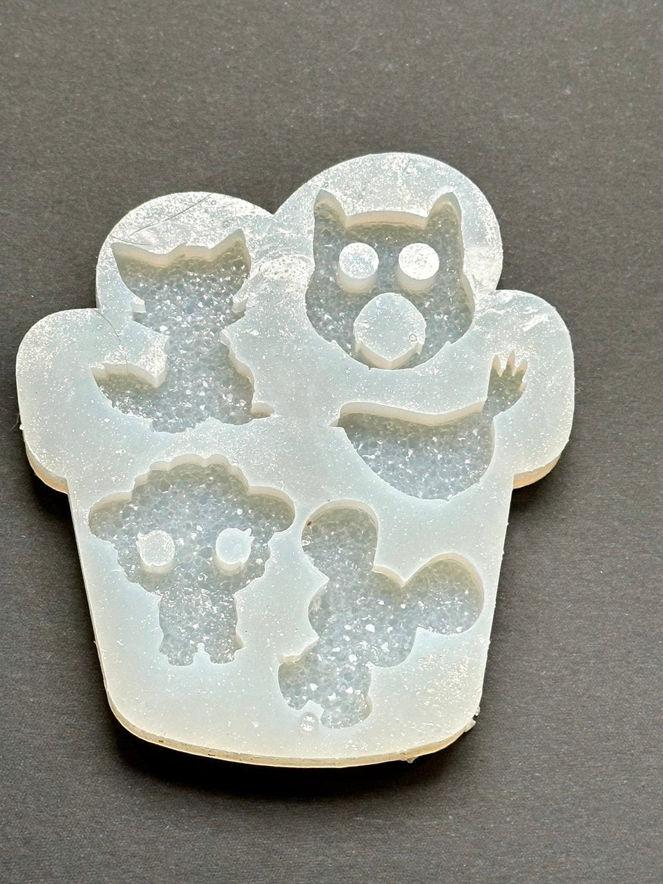 Shine Crystal Druzy Forest Animals Silicone Mold - Sheep, Fox, Owl