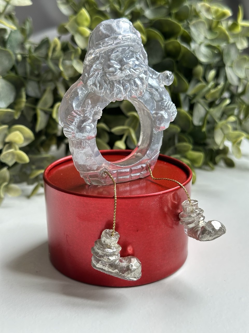 Santa Claus Candy Holder Silicone Mold | Christmas Resin Mold with Boots