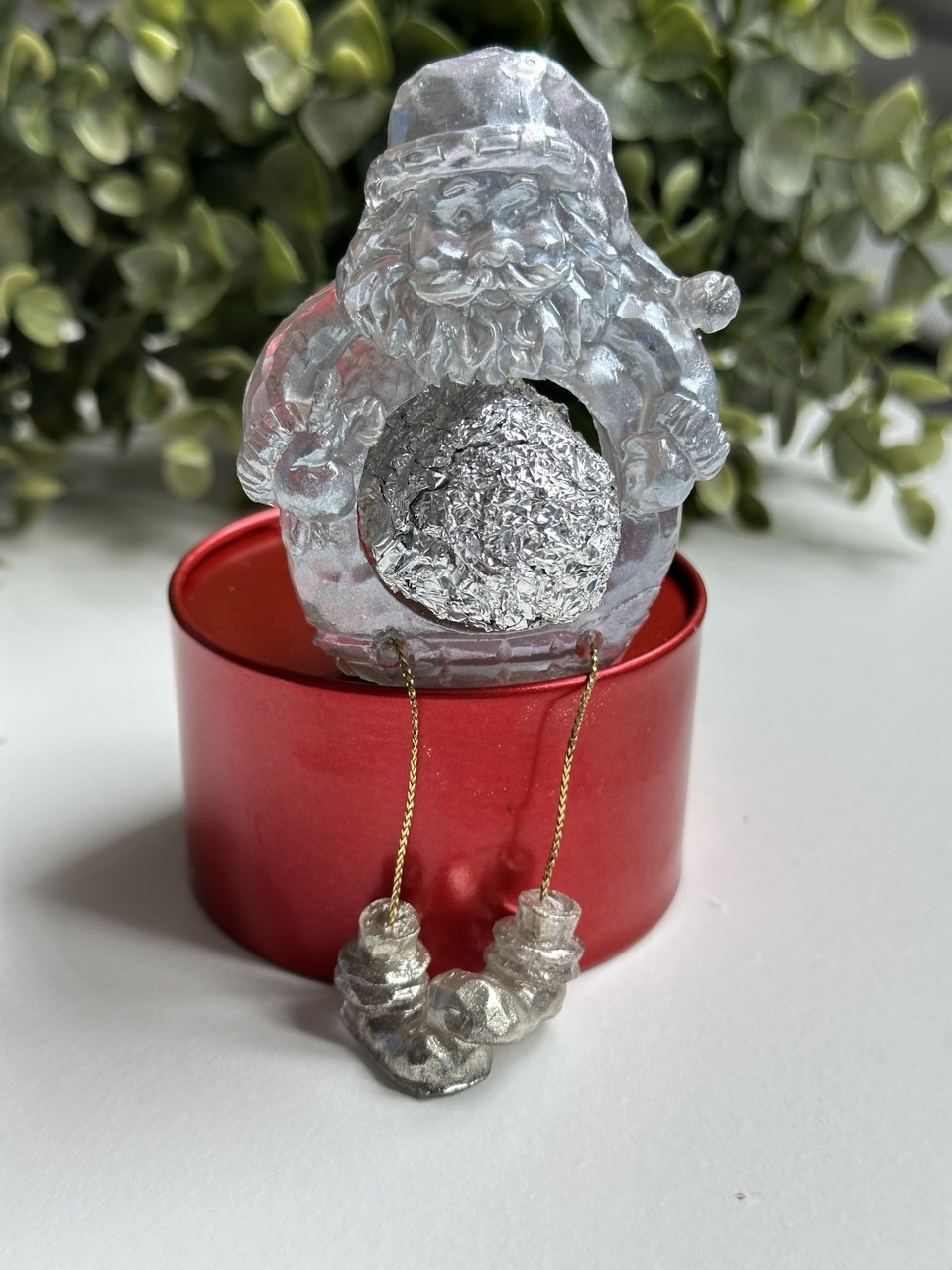 Santa Claus Candy Holder Silicone Mold | Christmas Resin Mold with Boots