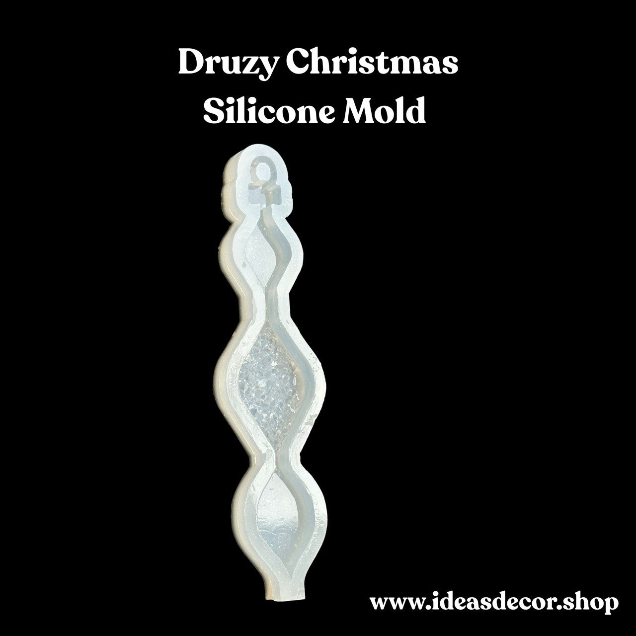 Icicle Shaped Resin Mold for DIY Christmas Ornaments - Crystal Embellishments - Holiday Gift Idea