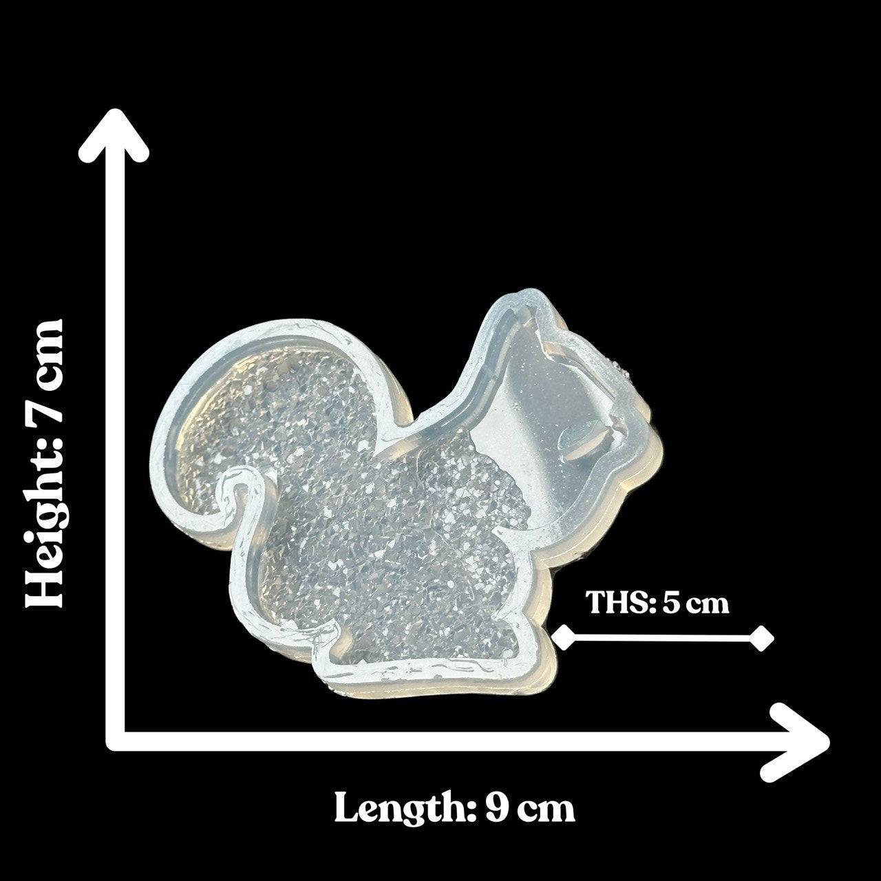 Druzy Crystal Squirrel Silicone Mold