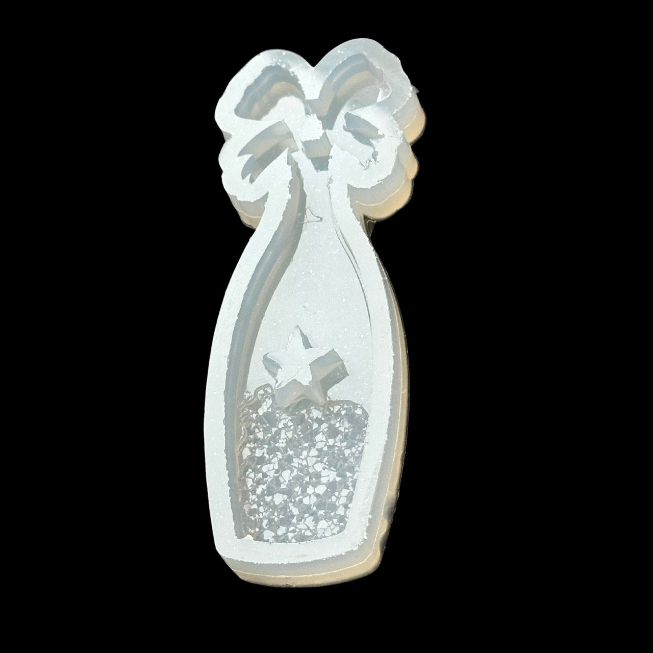 Small Druzy Crystal Champagne Bottle Mold