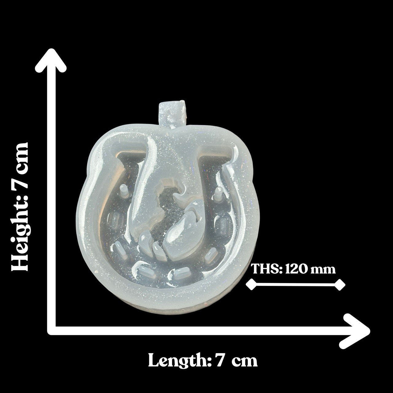 Crystal Horse and Horseshoe Silicone Mold