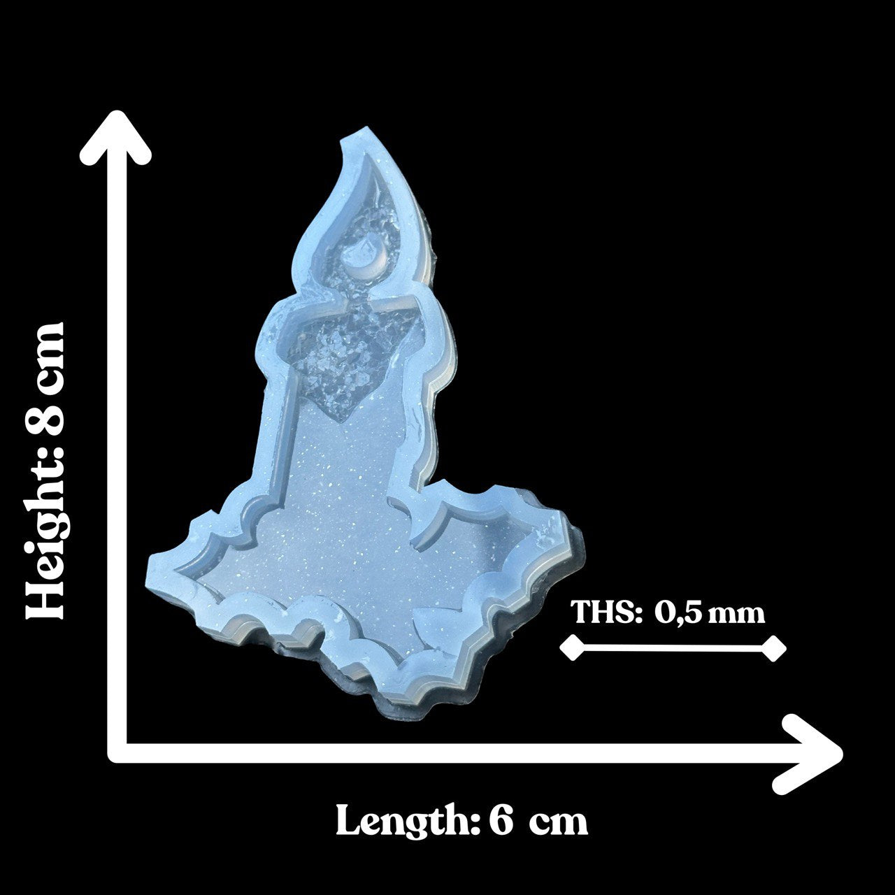 Burning Candle Christmas Tree Toy Silicone Mold for Unique Resin Art