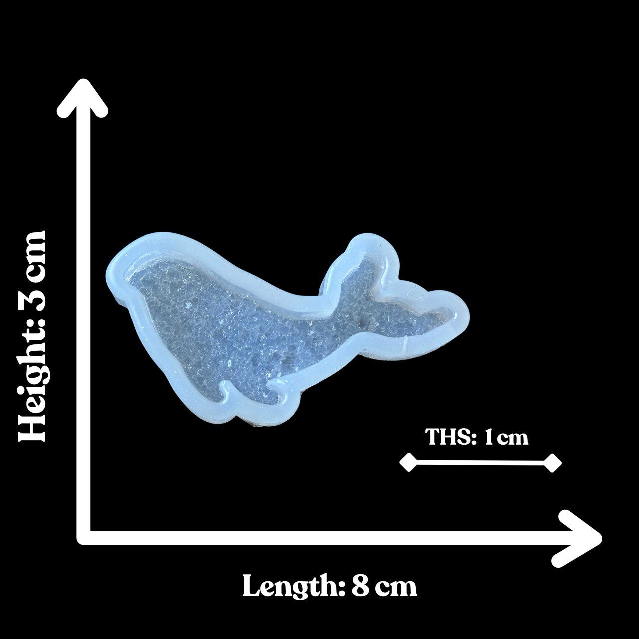 Crystal Whale Silicone Mold