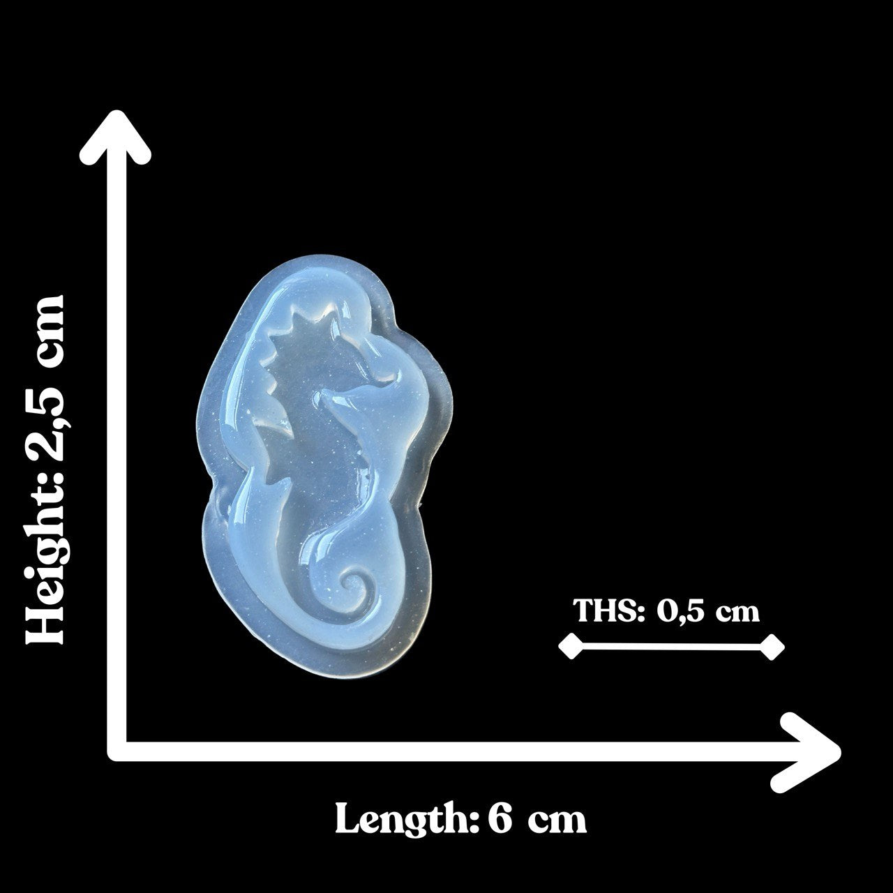 Marine Sea Set Whale and Seahorse Silicone Mold for Jewelry Resin Art