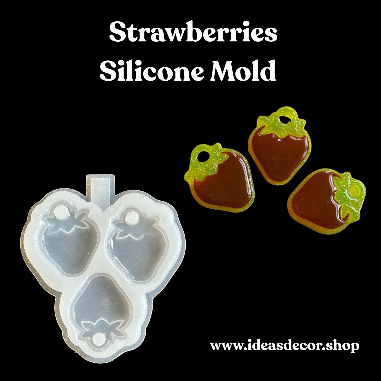 Strawberry Resin Mold – 3 Cavity Silicone Mold