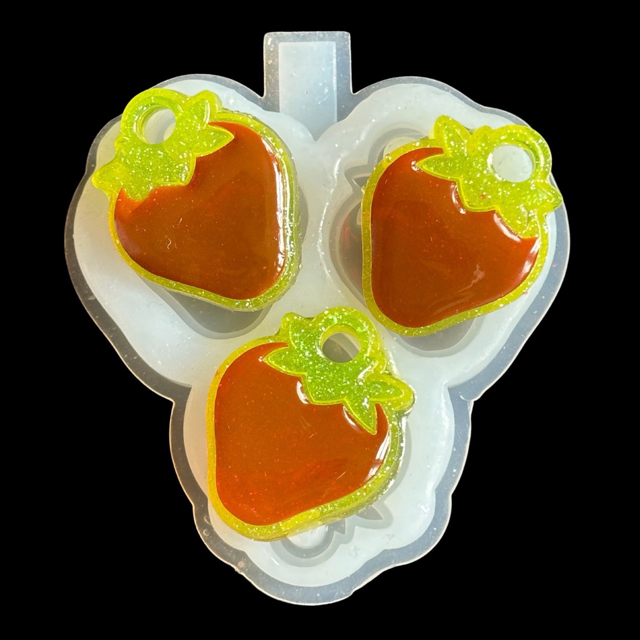 Strawberry Resin Mold – 3 Cavity Silicone Mold
