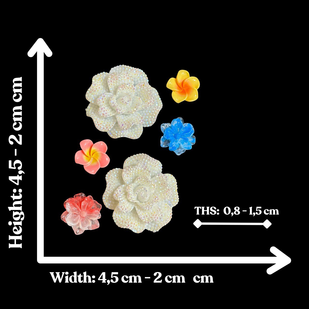 3D Flowers Silicone Mold for Resin – 6 Cavity Floral